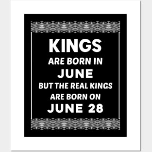Birthday King White June 28 28th Posters and Art
